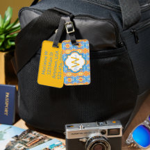 Étiquette de bagage en mosaïque Marianne