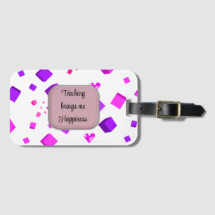Étiquette À Bagage Étiquette de bagage Enseigner me rend heureuse