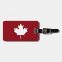 Étiquette de bagage feuille d'érable du Canada