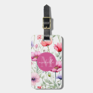 Étiquette À Bagage Étiquette de bagage Fleurs de printemps sauvages F