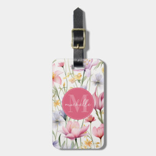 Étiquette À Bagage Étiquette de bagage Fleurs de printemps sauvages F