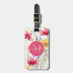Étiquette À Bagage Étiquette de bagage Fleurs de printemps sauvages F