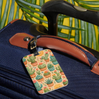 Étiquette À Bagage Étiquette de bagage florale désertique Cactus Mign