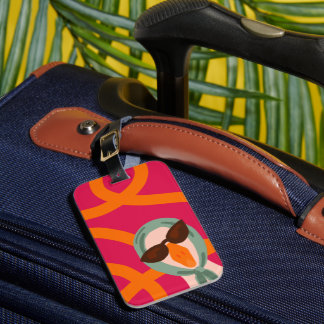 Étiquette À Bagage Étiquette de bagage joyeuse avec une oie têtue