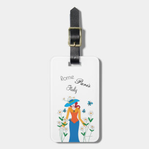 Étiquette À Bagage Étiquette de bagage Lady in a Garden