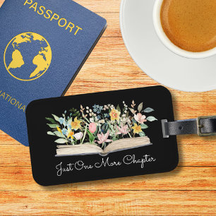 Étiquette À Bagage Étiquette de bagage livre aquarelle personnalisée