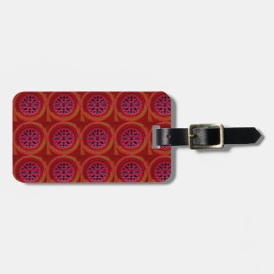 Étiquette À Bagage étiquette de bagage mandalas de fenêtre rouge