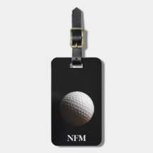 Étiquette de bagage Monogram Sports Balle de golf