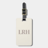 Étiquette de bagage Monogramme Minimaliste Demoise