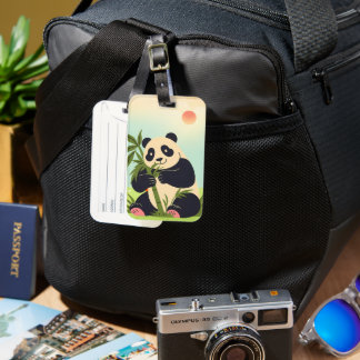 Étiquette À Bagage Étiquette de bagage Panda Mignon | Bambo Kawaii