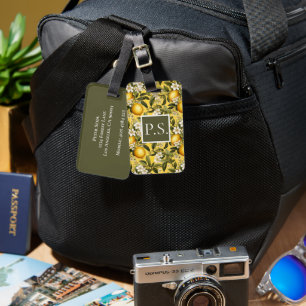 Étiquette À Bagage Étiquette de bagage personnalisée au citron