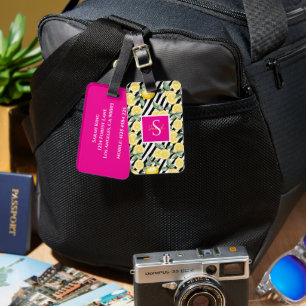Étiquette À Bagage Étiquette de bagage personnalisée au citron