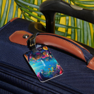 Étiquette À Bagage Étiquette de bagage personnalisée de récif de cora