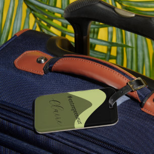 Étiquette À Bagage Étiquette de bagage personnalisée Entrepreneur Nom
