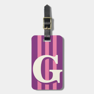 Étiquette À Bagage Étiquette de bagage personnalisée initiale gras, r