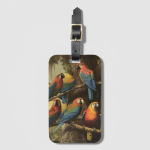 Étiquette À Bagage Étiquette de bagage personnalisée Macaw exotique F
