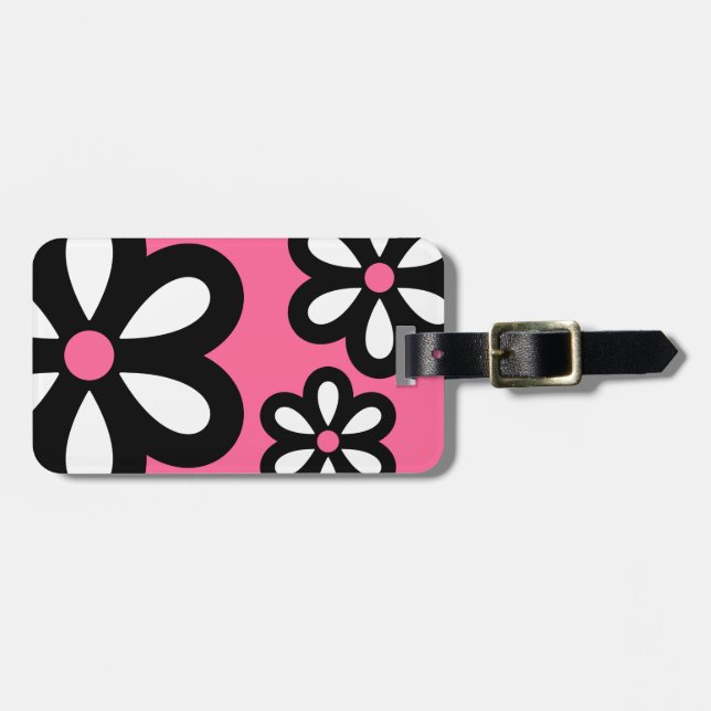 Étiquette À Bagage Étiquette de bagage personnalisée par marguerite (Devant horizontal)