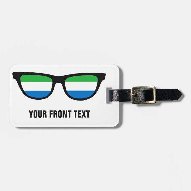 Étiquette À Bagage étiquette de bagage personnalisée Sierra Leone Sha (Devant horizontal)