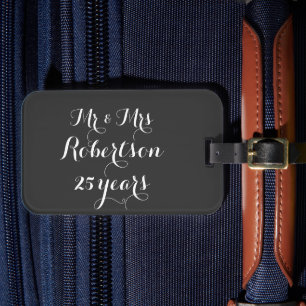 Étiquette À Bagage Étiquette de bagage pour les 25 ans de mariage de 