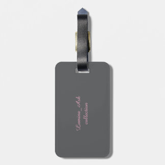 Étiquette À Bagage Étiquette de bagage Rose Blush — Collection Lumina