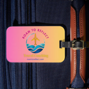 Étiquette À Bagage Étiquette de bagage Rose et Jaune pour Voyager en