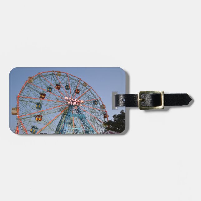 Étiquette À Bagage Étiquette de bagage : Roue de merveille chez Coney (Devant horizontal)