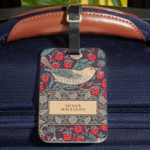 Étiquette de bagage William Morris Strawberry Thie