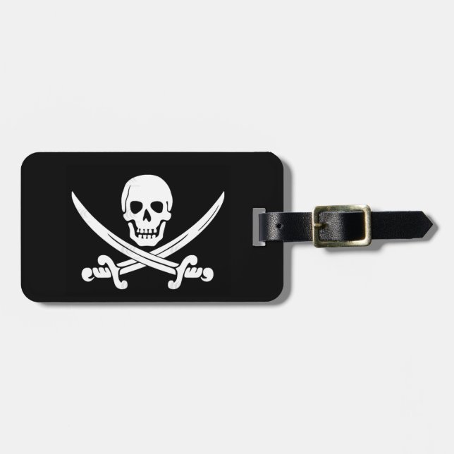 Étiquette À Bagage Étiquette de bagages de jolly roger de drapeau de (Devant horizontal)