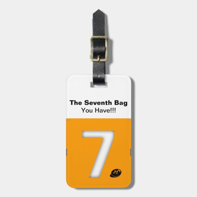 Étiquette À Bagage Étiquette de bagages de voyage du septième sac (Devant Vertical)