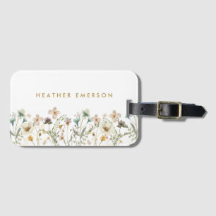 Étiquette À Bagage Étiquette de bagages floral Aquarelle