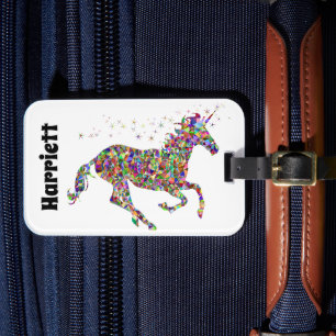 Étiquette À Bagage Étiquette de bagages Monogram Unicorn