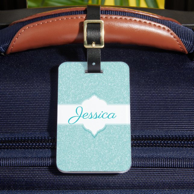 Étiquette À Bagage Étiquette de bagages Monogramme Parties scintillan (Insitu Rectoal 2)