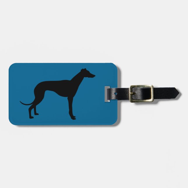 Étiquette À Bagage étiquette de bagages pour chien greyhound (Devant horizontal)