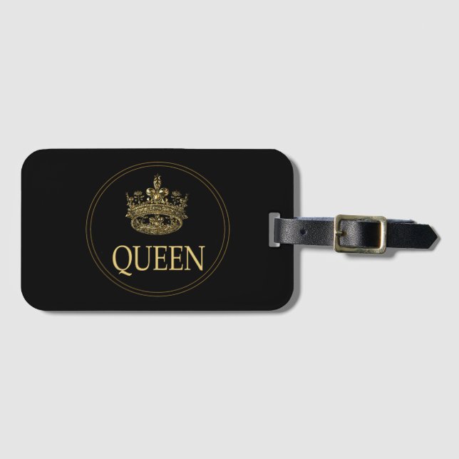 Étiquette À Bagage Étiquette de bagages Queen et Crown Emblem (Devant Horizontal)