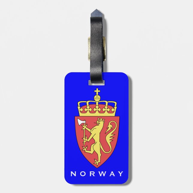 Étiquette À Bagage Étiquette de bagasje de Norge   d'étiquette de (Dos Vertical)