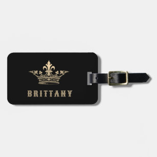 Étiquette À Bagage Étiquette de couronne en or intégrée avec bracelet