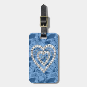 Étiquette À Bagage Étiquette de la valise Coeur Diamant Rire Personna