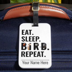 Étiquette À Bagage Étiquette de l'observateur d'oiseaux Répéter le so