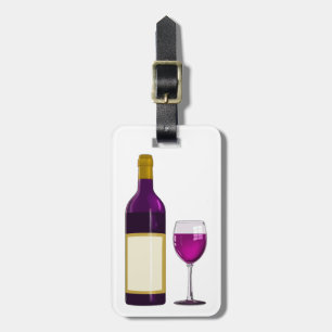 ÉTIQUETTE À BAGAGE ÉTIQUETTE DE NOM DE FROMAGE EN VERRE DE VIN
