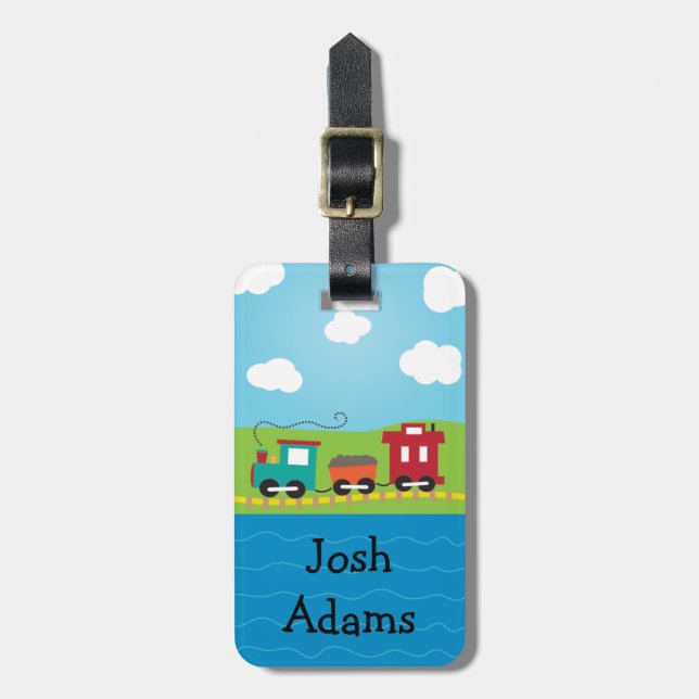 Étiquette À Bagage Étiquette de sac de voyage de train (Devant Vertical)