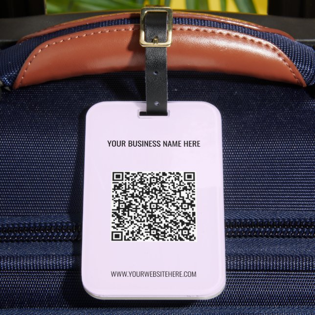 Étiquette À Bagage Étiquette de votre code QR - Texte personnalisé et (Insitu Rectoal 2)