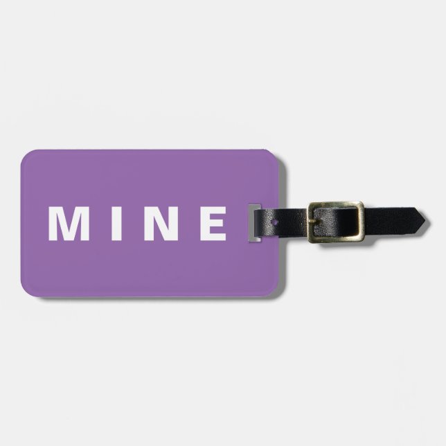 Étiquette À Bagage Étiquette drôle de bagage avec la "mine" écrite (Devant horizontal)