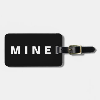 Étiquette À Bagage Étiquette drôle de bagage avec la "mine" écrite