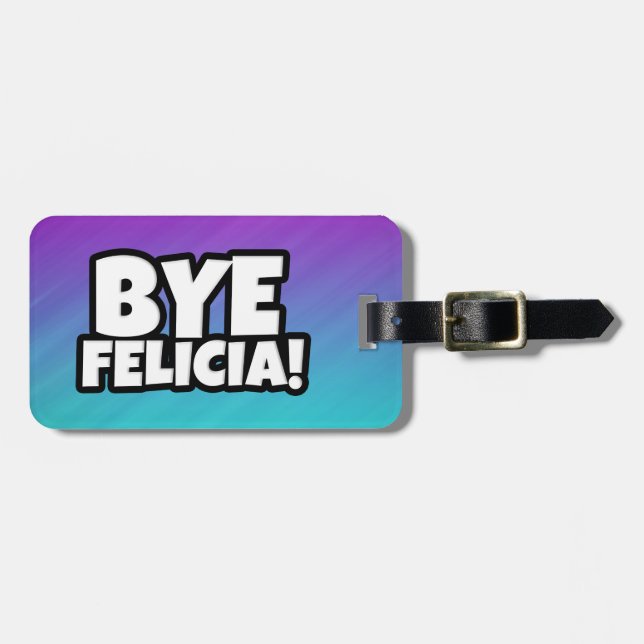 Étiquette À Bagage Étiquette drôle secondaire de bagage de Felicia (Devant horizontal)