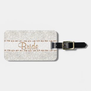 Étiquette À Bagage Étiquette du bagage de la jeune mariée faite sur