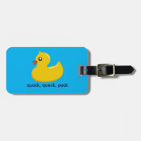 Étiquette en caoutchouc de bagage de Duckie