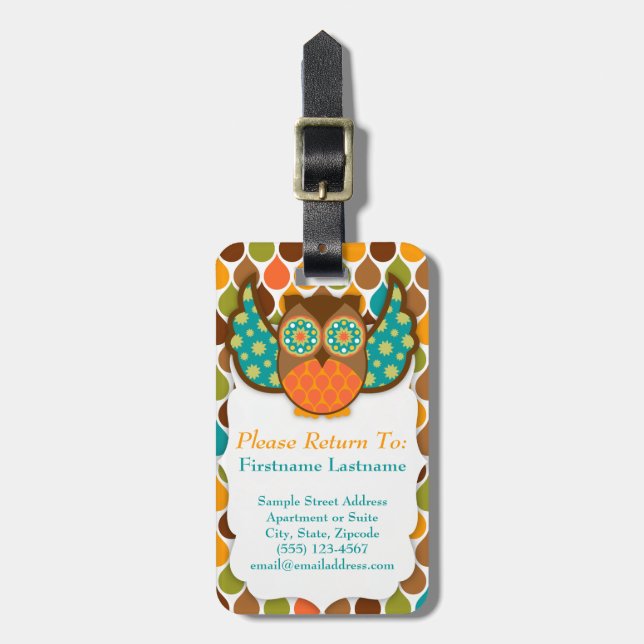 Étiquette À Bagage Étiquette faite sur commande de bagage de Boheme (Devant Vertical)