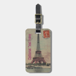Étiquette À Bagage Étiquette française vintage de bagage de Tour