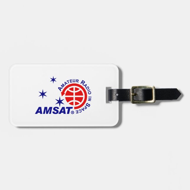 Étiquette À Bagage Étiquette horizontale de bagage de logo d'AMSAT (Devant horizontal)
