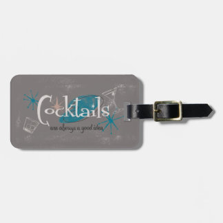 Étiquette À Bagage Étiquette moderne de bagage de cocktails de la